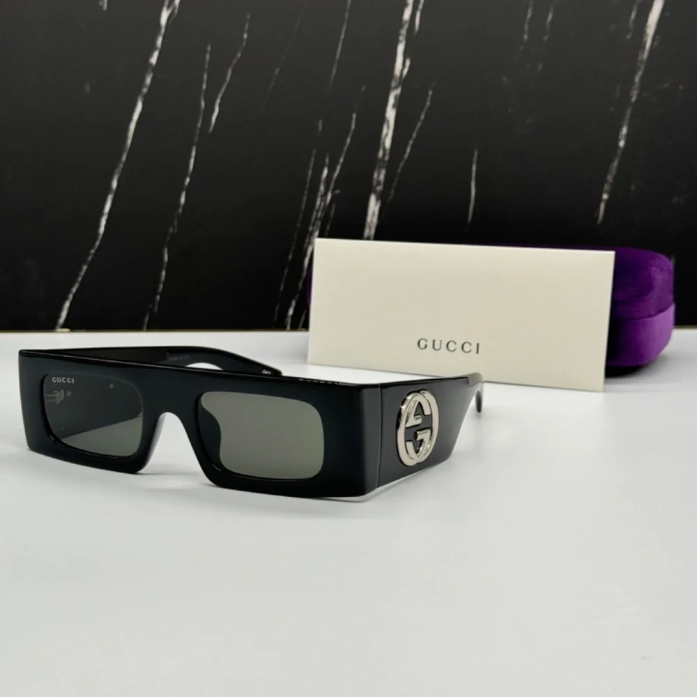 NEW GUCCI BLACK SQUARE UNISEX SUNGLASSES GUCCI